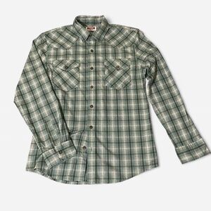 Wrangler Men's Casual Green Checkered Shirt